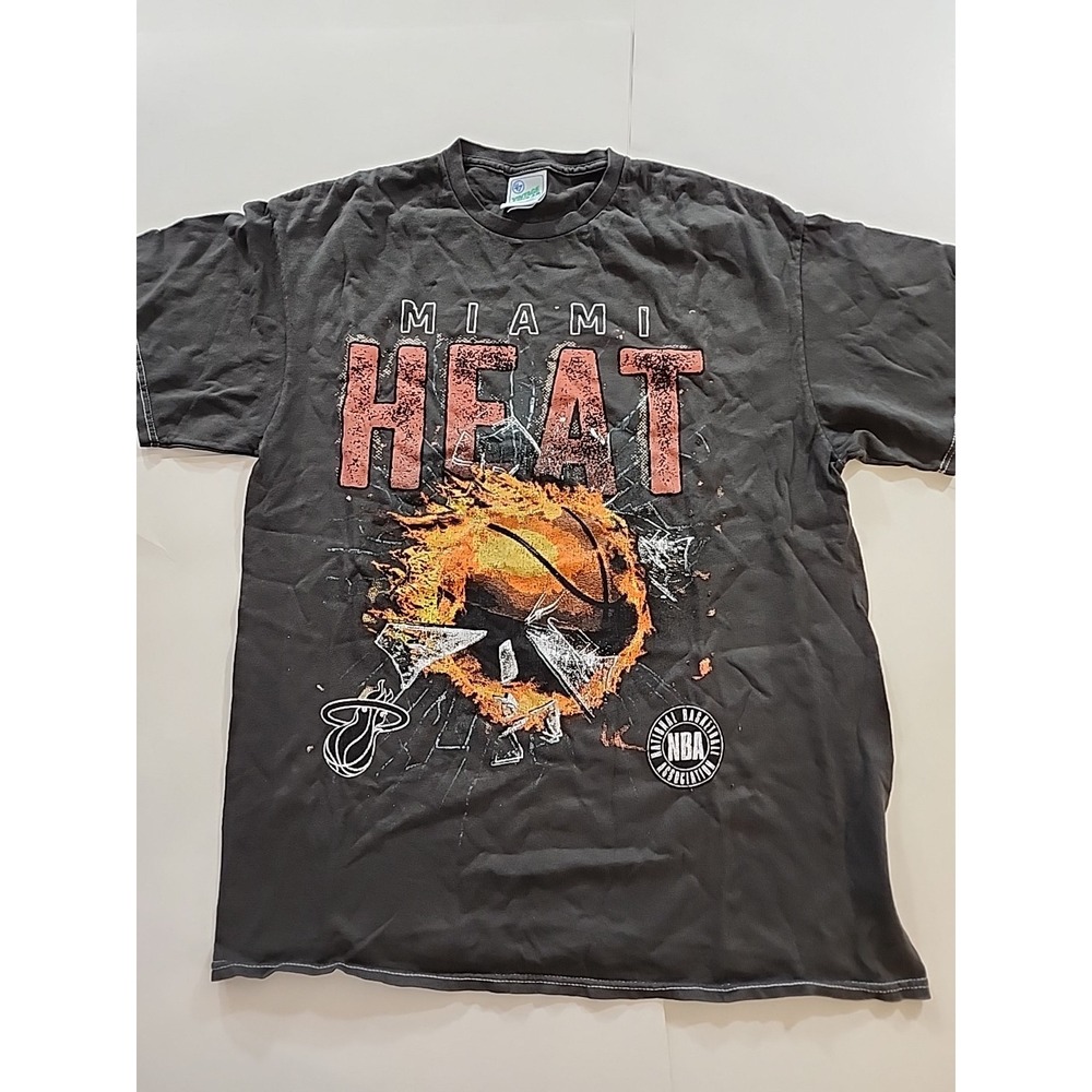 MIAMI HEAT MEN'S VINTAGE TUBULAR‎ t-shirt, black, Large, New, '47